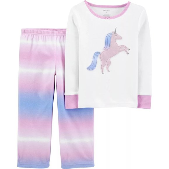 Toddler Girl Carter's 2-Piece Unicorn Pajamas, 2T - Picture 1 of 6
